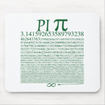 Pi Square Green Mouse Pad