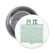 Pi Square Green Pin