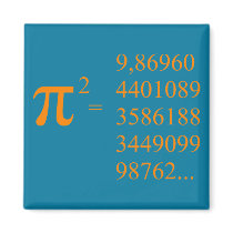 Pi square fridge magnet