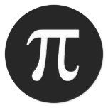Pi Round Stickers