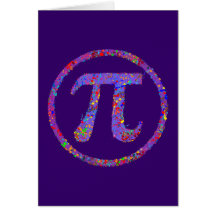 Pi Symbol Action Painting Splatter Greeting Cards