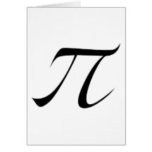 PI Symbol Greeting Card
