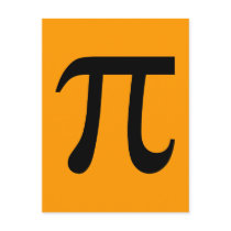 Pi Symbol Postcard