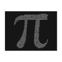 Pi Symbol Postcard