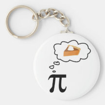 Pi Thinking of Pie Keychains