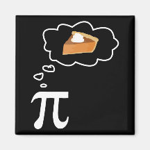 Pi Thinking of Pie Refrigerator Magnets