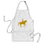 Piaffe Dressage Horse and Rider (gold) Aprons