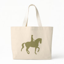 Piaffe Dressage Horse and Rider (sage green) Tote Bag