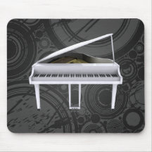 Piano à queue blanc : modèle 3D : Mousepad Tapis De Souris