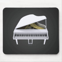 Piano à queue blanc : modèle 3D : Mousepad Tapis De Souris