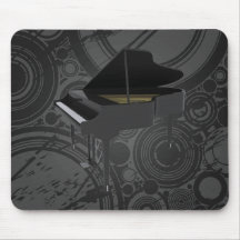 Piano à queue noir : modèle 3D : Mousepad Tapis De Souris