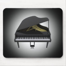 Piano à queue noir : modèle 3D : Mousepad Tapis De Souris