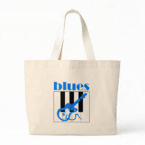 Piano and guitar blues tote bag
