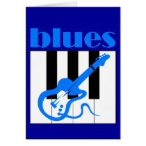 Piano and guitar blues cards