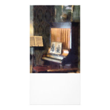 Piano and Sheet Music on Stand Photo Cards