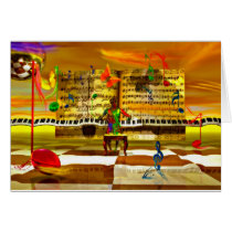 Piano art greeting cards
