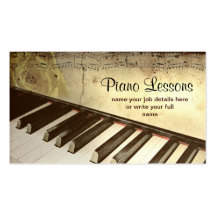 piano business card