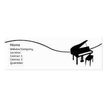 Piano Business Card Template