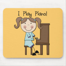 Piano - Female Tshirts and Gifts Mouse Pad
