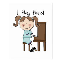 Piano - Female Tshirts and Gifts Postcard