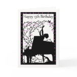 Piano Happy 13th Birthday Greeting Card