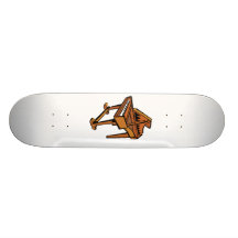 Piano, image graphique de musicien de brun de pian skateboard