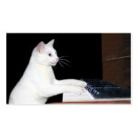Piano jouant le chat cartes de visite professionnelles