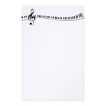 Piano Keyboard and G-Clef Custom Stationery