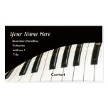 Piano Keyboard and Grand Piano Business Card business cards