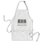 Piano Keyboard and Music Notes Aprons