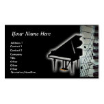 Piano Keyboard and Music Notes Business Card business cards