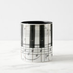 Piano Keyboard and Music Notes mugs