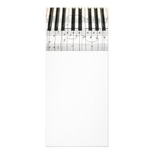 Piano Keyboard and Music Notes Personalized Rack Card