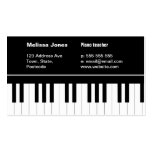Piano keyboard business card