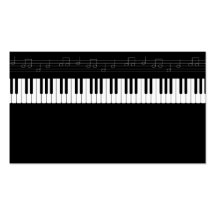 Piano keyboard business card