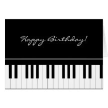 Piano keyboard card