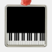 Piano Keyboard Keys Christmas Ornament