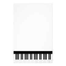 Piano Keyboard Keys Custom Stationery