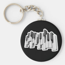 piano keyboard keys design keychains