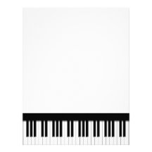 Piano Keyboard Keys Letterhead