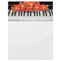 Piano Keyboard Roses and Music Notes Custom Flyer