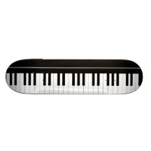 Piano keyboard skateboard
