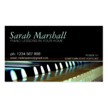 Piano Keyboards Music Teacher Business card