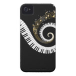 Piano Keys and Gold Music Notes iphone 4 iPhone 4 Case-Mate Cases