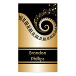 Piano Keys and Music Notes Business Cards