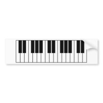 Piano Keys Bumper Sticker