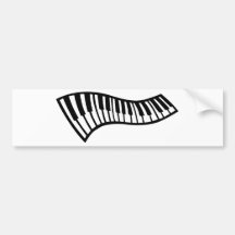 Piano keys bumper stickers