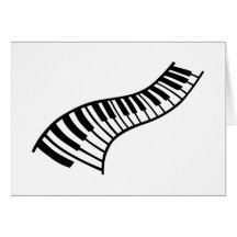 Piano keys card