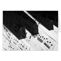 Piano Keys&Notes Blank Greeting/Note Card