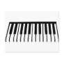 piano keys postcard